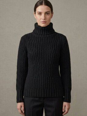 Banana Republic Italian Merino Wool Blend Chunky Knit Turtleneck